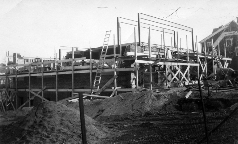 1952 Center Fire Station Construction at 7 North Road