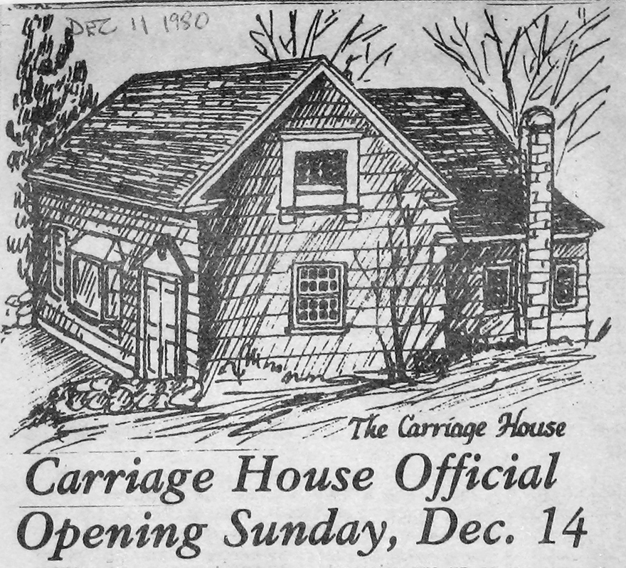 Carriage House Opening, December 11, 1980